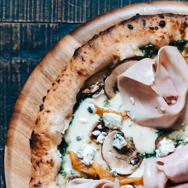 Pizza served in The Chalet